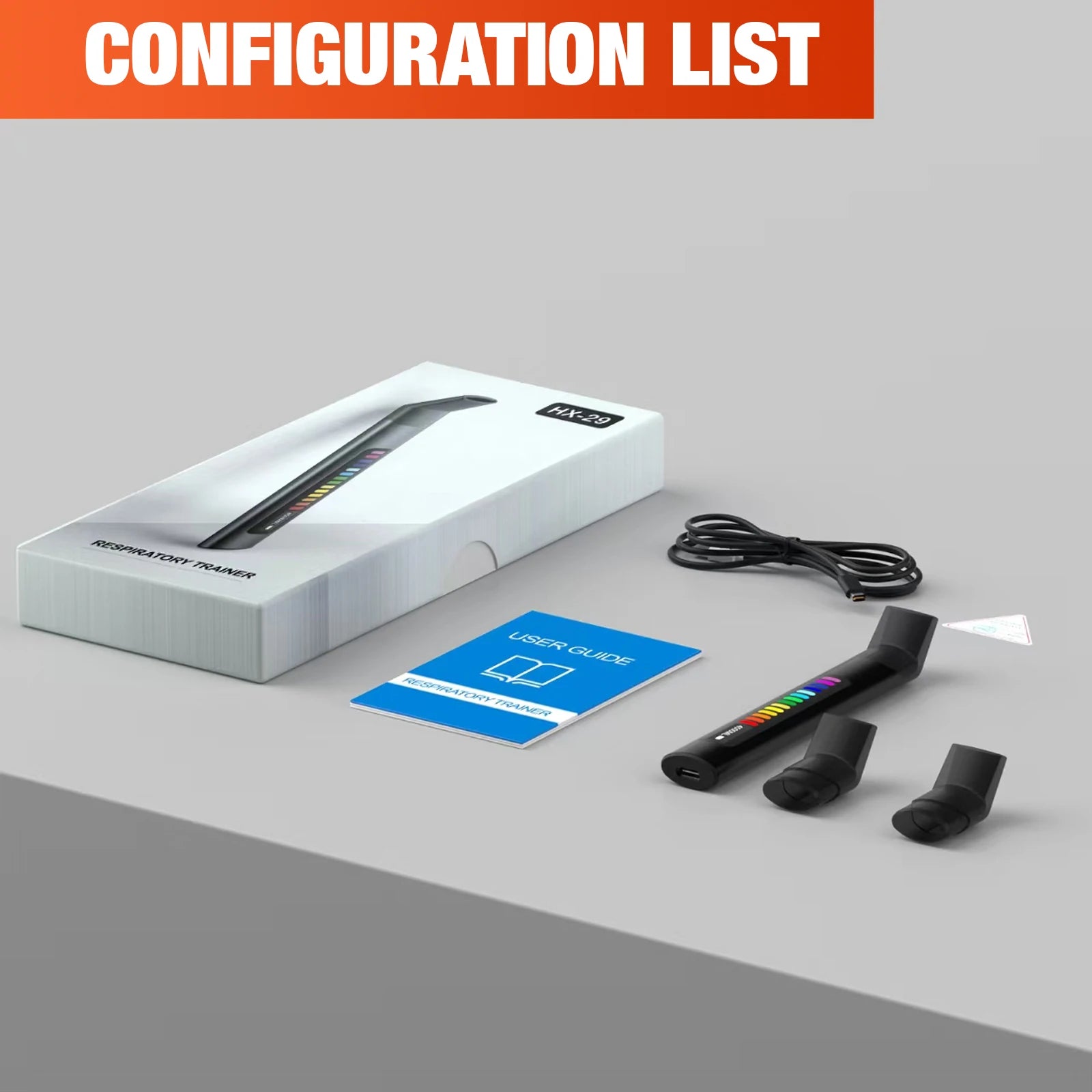 Portable Electronic Breathing Trainer Tester, Running, Mountaineering, Fitness, Yoga and Other Aerobic Exercise