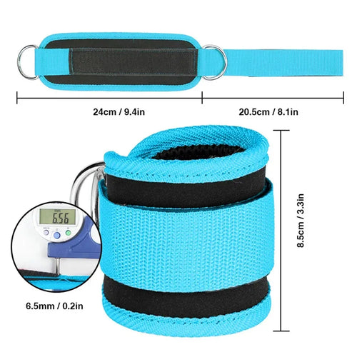 1Pcs Ankle Straps Leg Strength Workouts Pulley Adjustable D-Ring Support Cuffs Sports Exercises Fitness Home Gym Booty Workouts